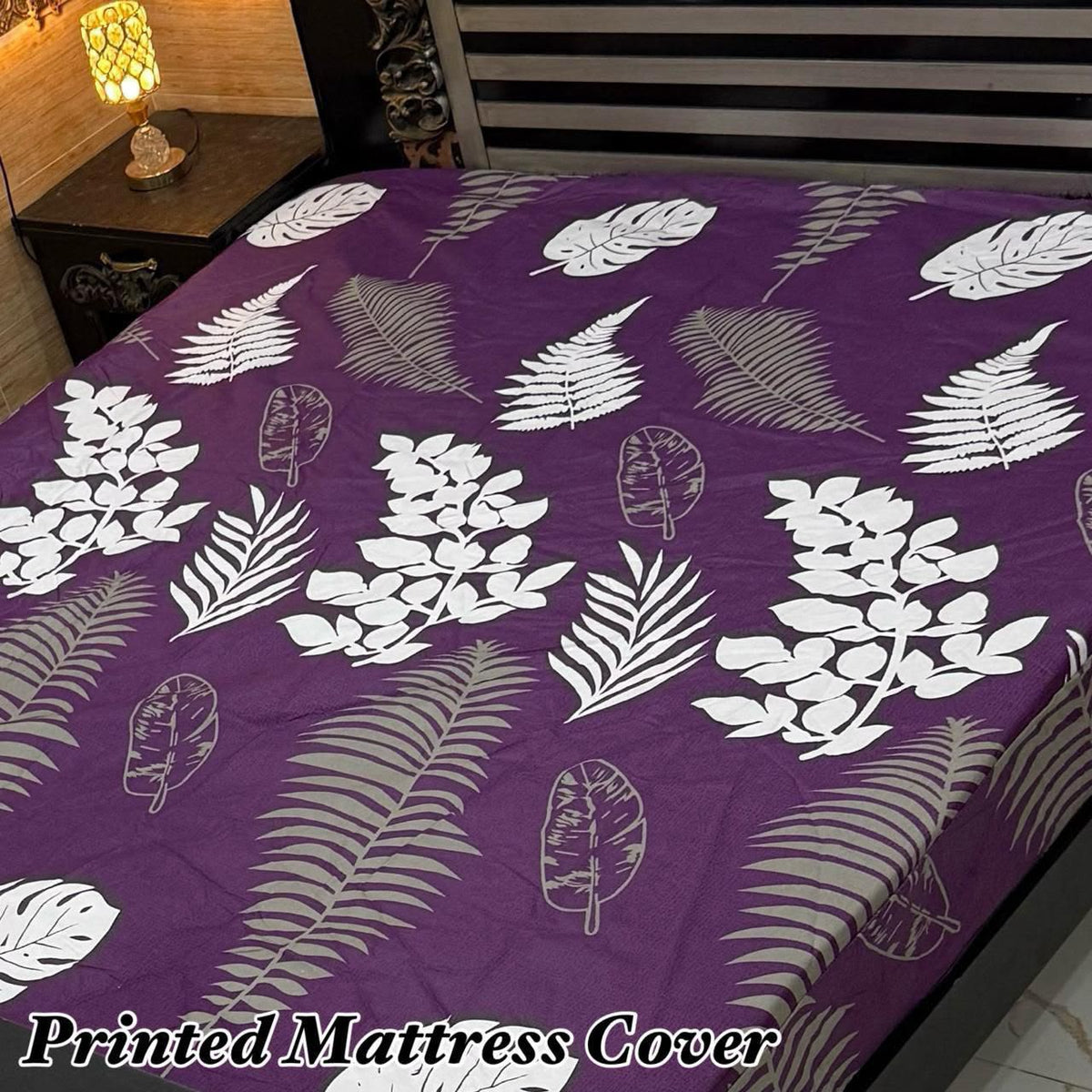 01 - Printed Fancy Double Bed Mattress Cover