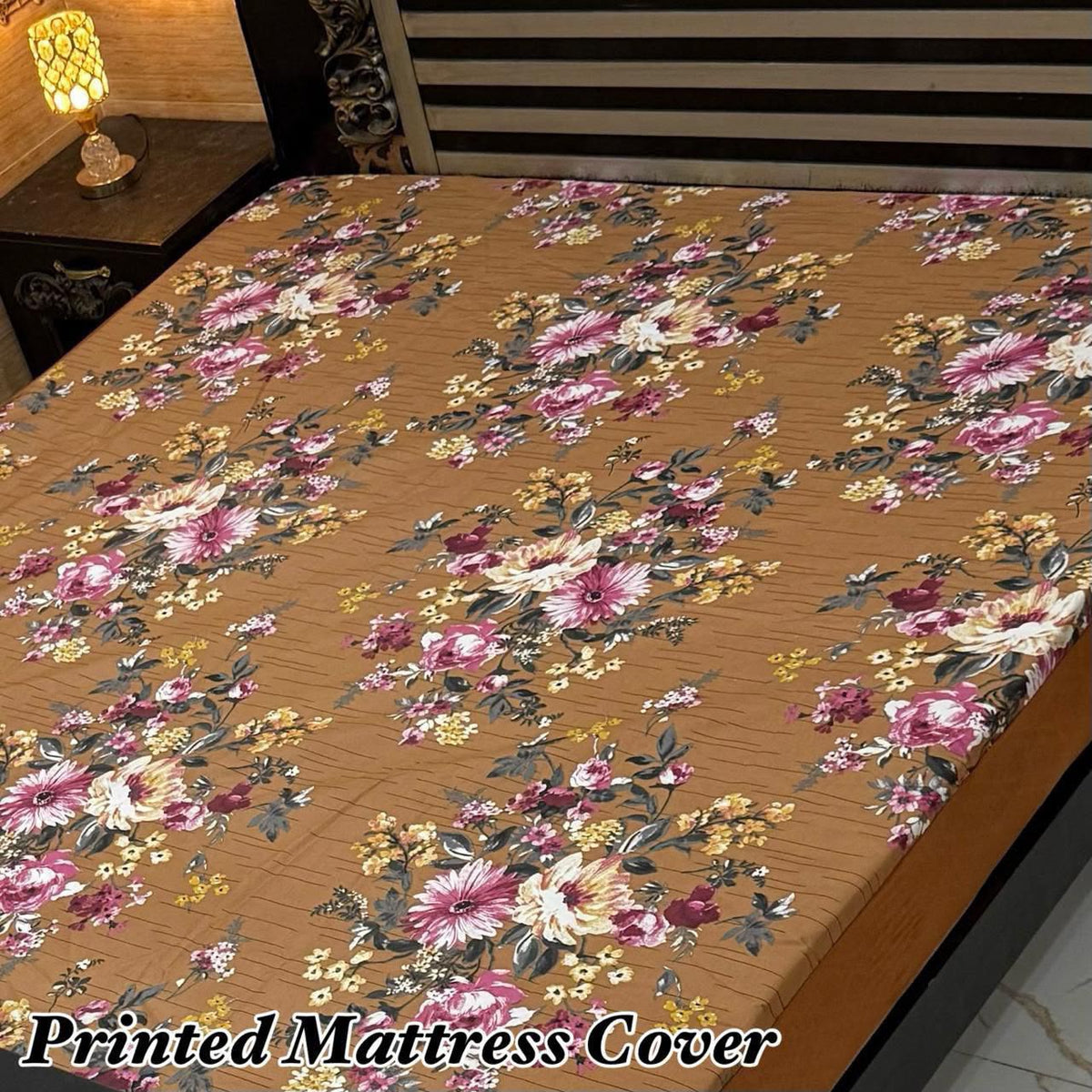 03 - Printed Fancy Double Bed Mattress Cover