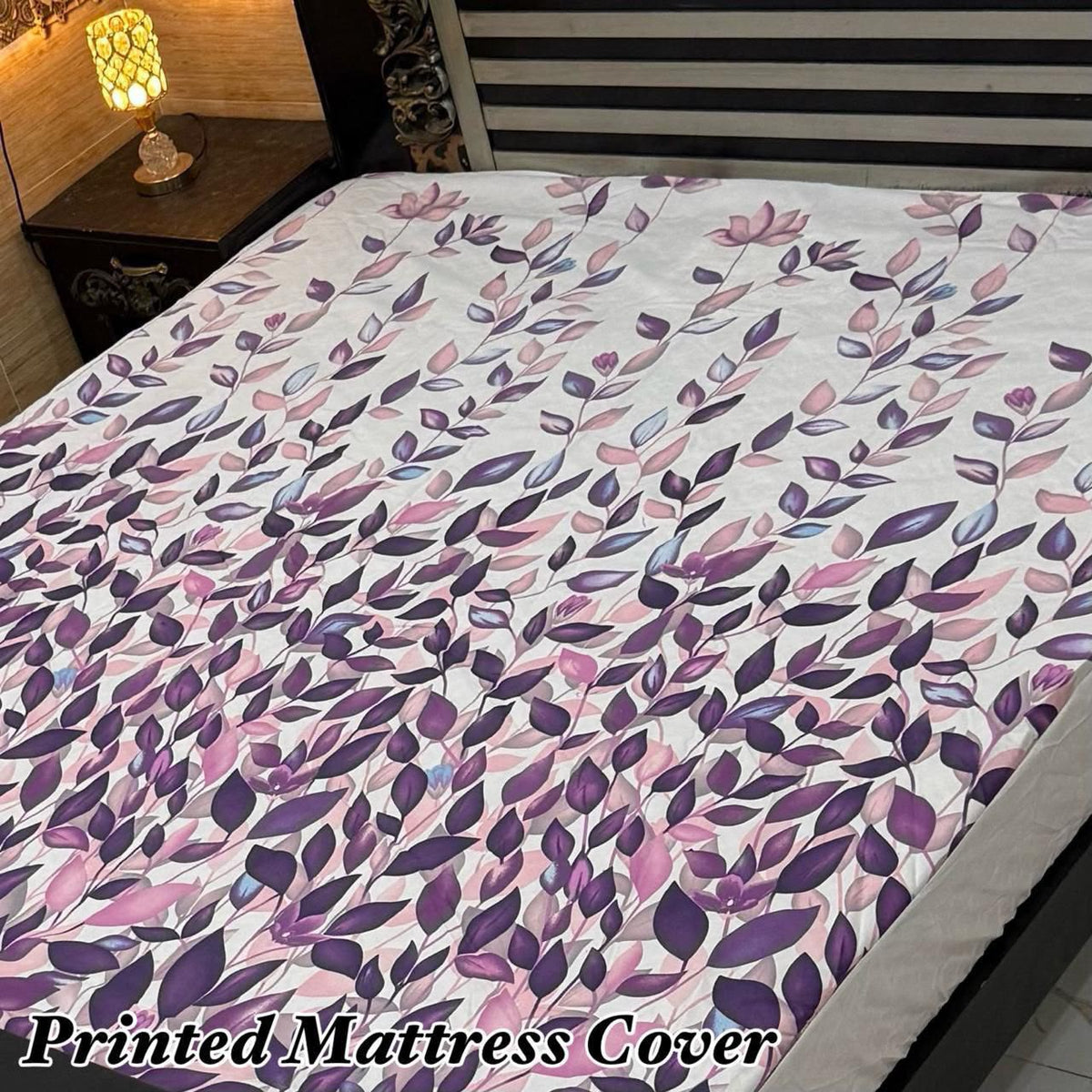 05 - Printed Fancy Double Bed Mattress Cover