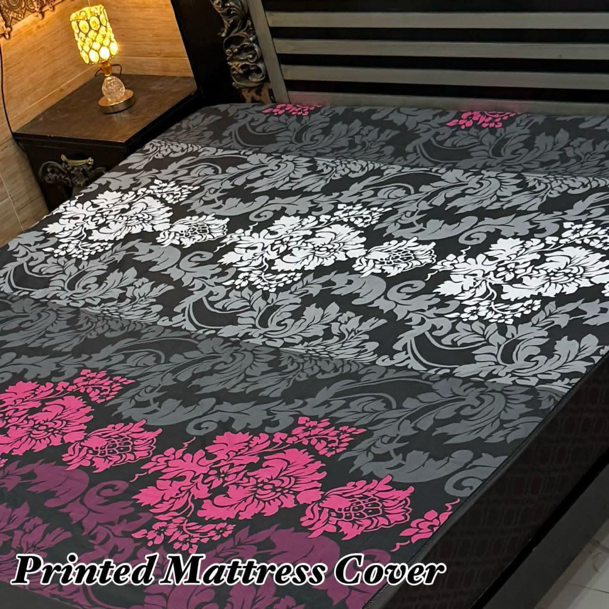 10 - Printed Fancy Double Bed Mattress Cover