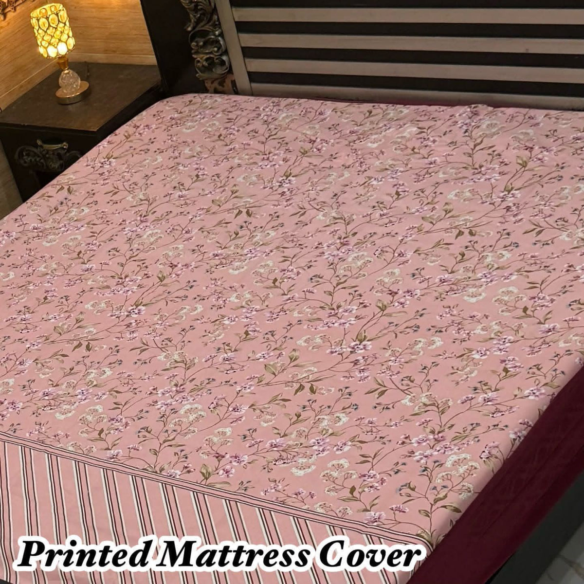 12 - Printed Fancy Double Bed Mattress Cover