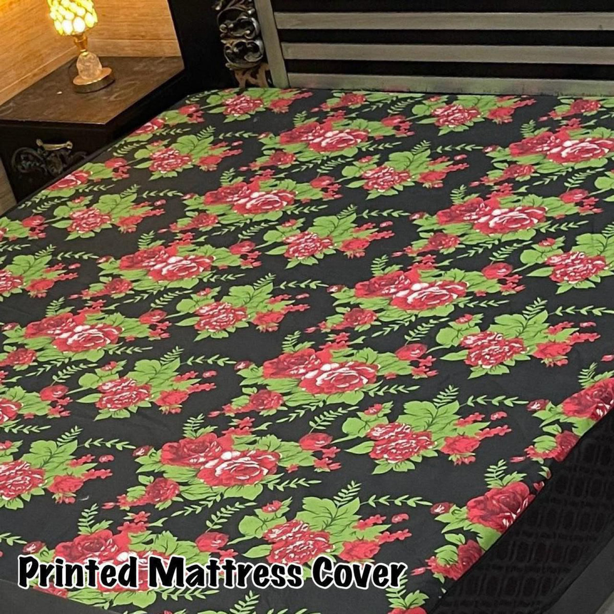 14 - Printed Fancy Double Bed Mattress Cover