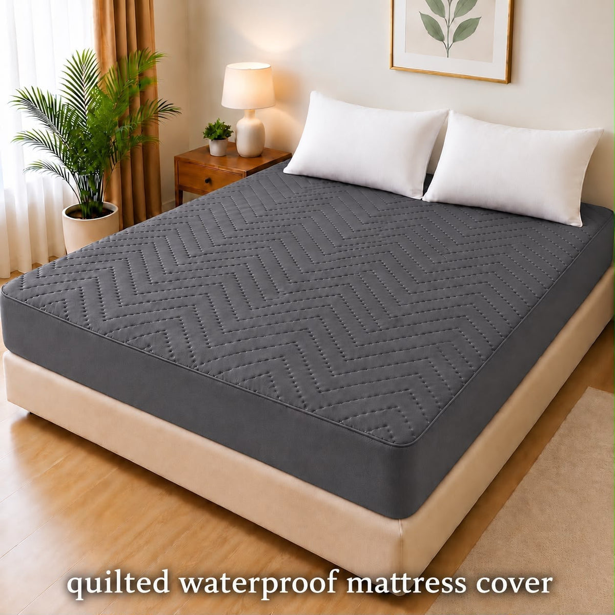 02- Quilted Fancy Double Bed Waterproof Cover