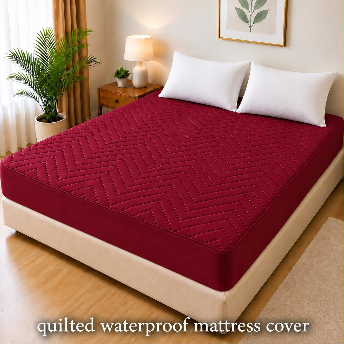 03- Quilted Fancy Double Bed Waterproof Cover