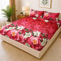 05-Quilted Printed Double Bed Waterproof Mattress Cover with 2 Pillow Covers