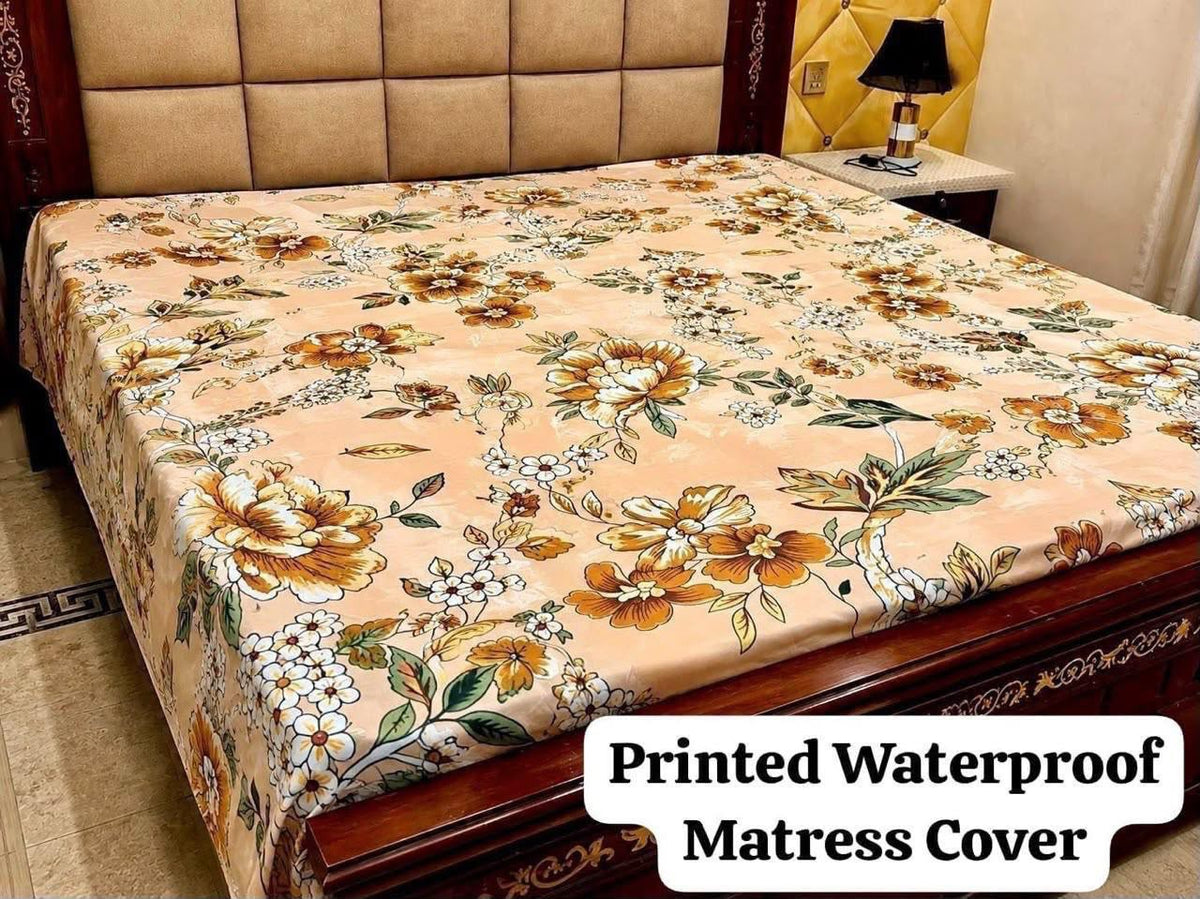 20 - Printed Fancy Double Bed Mattress Cover