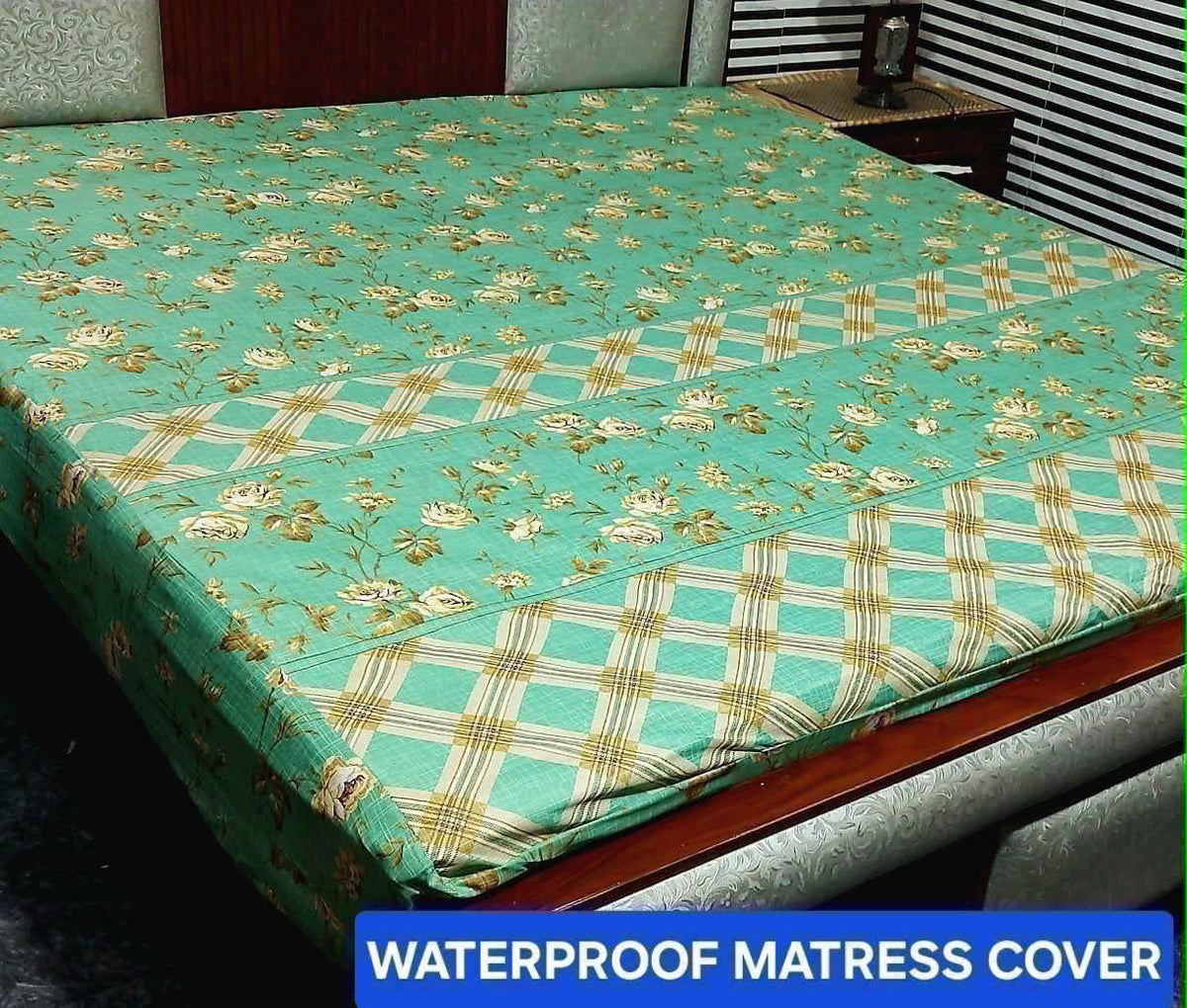 25 - Printed Fancy Double Bed Mattress Cover