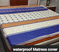32 - Printed Fancy Double Bed Mattress Cover